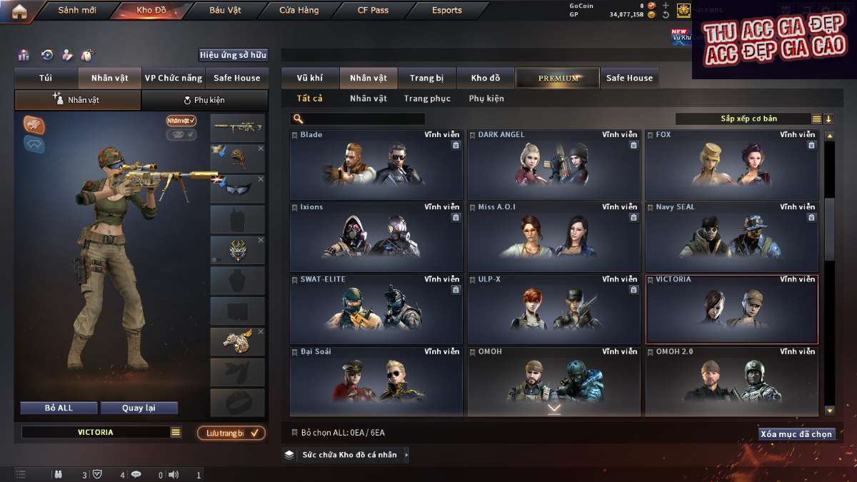 shop acc cf uy tin gia re